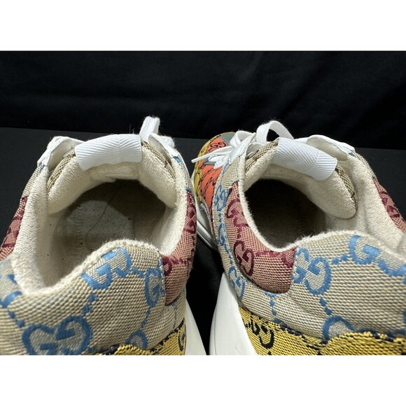 Gucci Rython Sneakers / Yellow Multi Color / Mens 11 / GG Monogram / Pre-owned - Picture 8 of 13